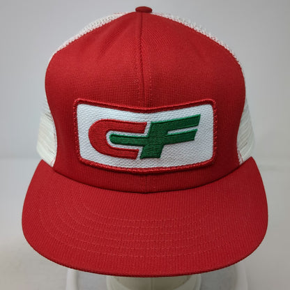 Tonkin Trucker Hat Red White One Size Consolidated Freightways CF Patch USA