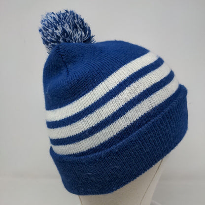 BDa Men's Knit Beanie Hat Cap NFL Indianapolis Colts Logo Blue White