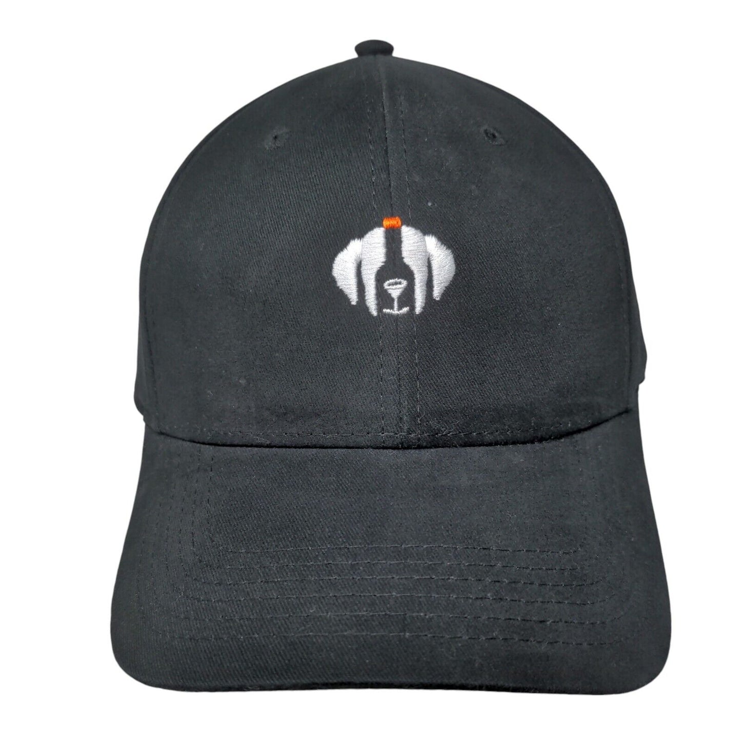 Vodka For Dog People Slideback Hat Black One Size Adjustable Embroidered