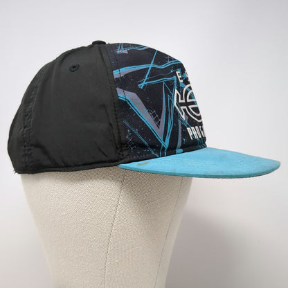 ESX 360 5 Panel Black Blue One Size Pro Gamer Esports Glitch Print Snapback Hat