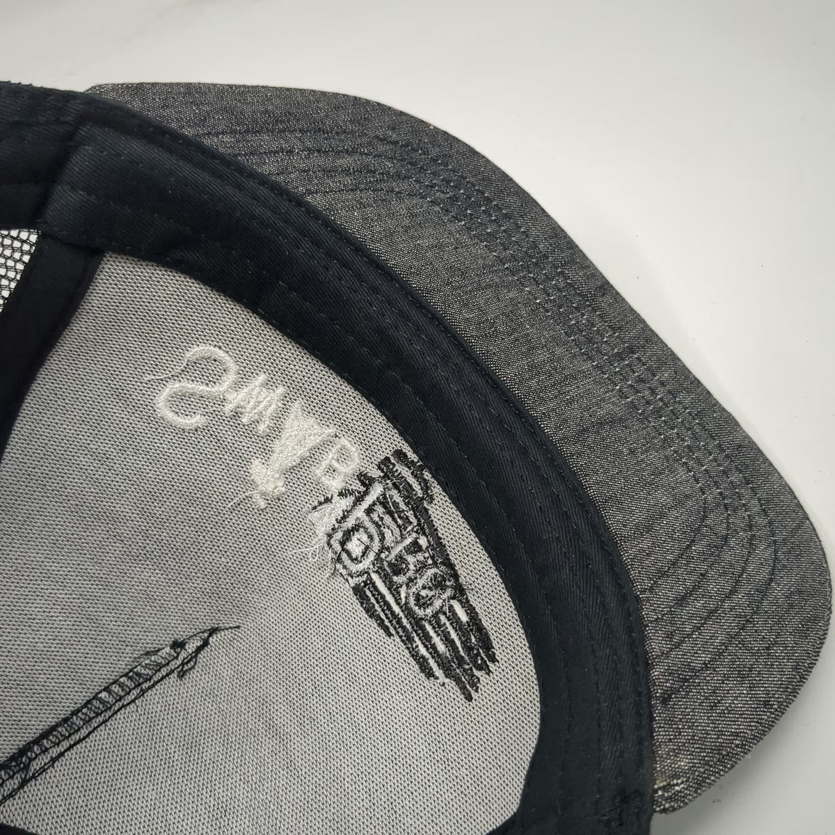 Trucker Hat Gray One Size Swab Pro Embroidered Logo Mesh Back Snapback Flat Bill
