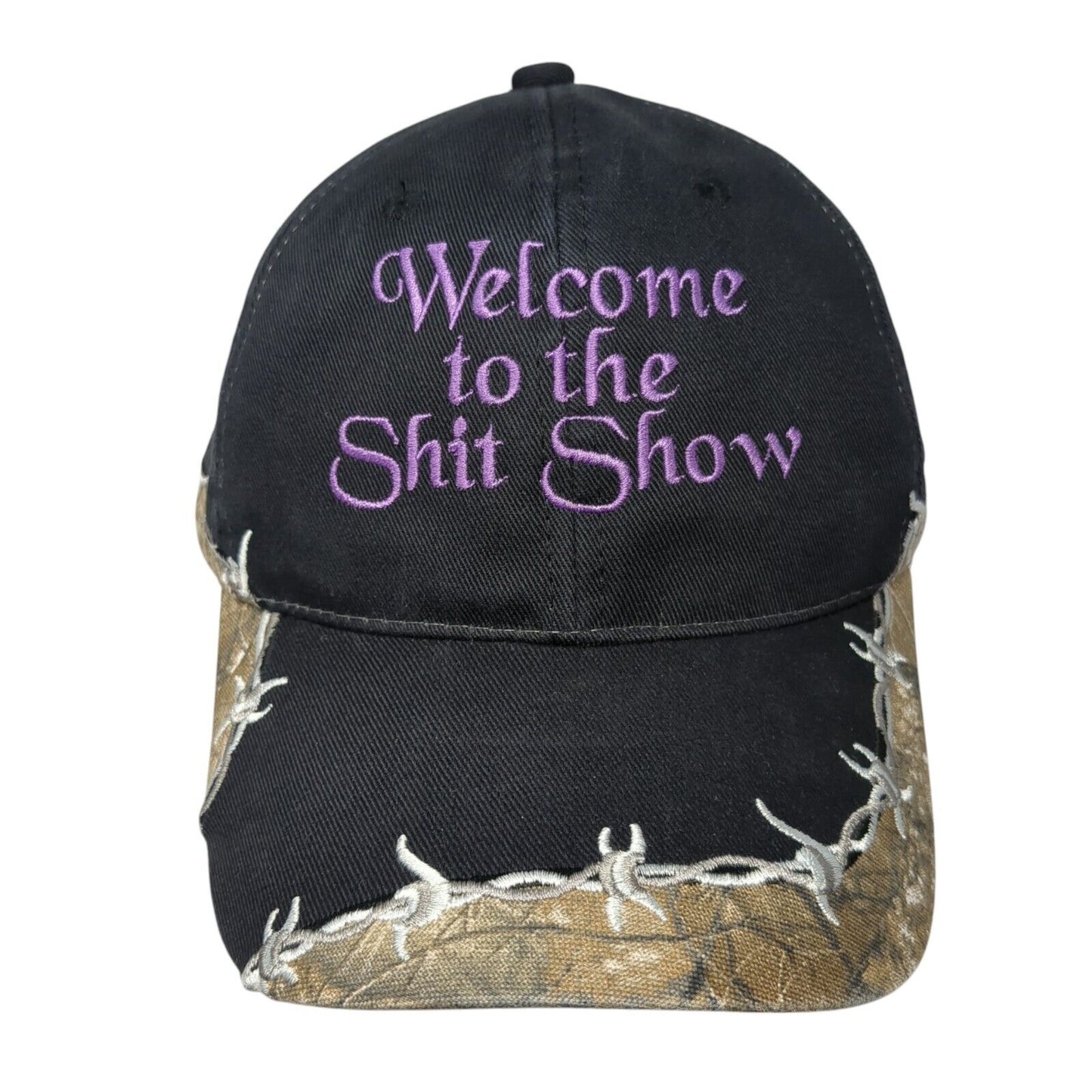 Welcome To The S*** Show Strapback Hat Black OS Adjustable Realtree Outdoor Cap