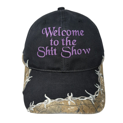 Welcome To The S*** Show Strapback Hat Black OS Adjustable Realtree Outdoor Cap