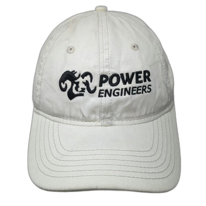 Sportsman Baseball Cap Beige One Size Power Engineers Logo Slideback Cotton Hat