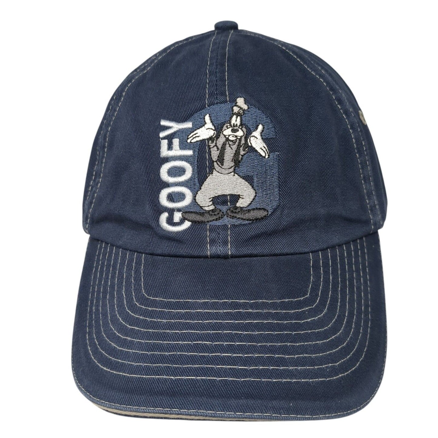 Goofy Strapback Hat Blue One Size Adjustable Embroidered Disney Florida