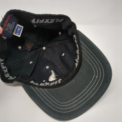 Idaho Fitted Hat Gray L/XL Flexfit Embroidered Vented Holes 6 Panel Yupoong