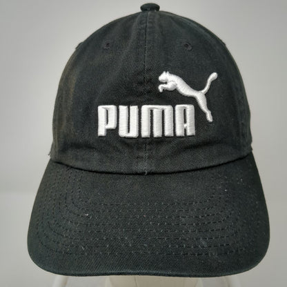 Puma Baseball Cap Black One Size Cotton Logo Strapback Adjustable Athletic Hat