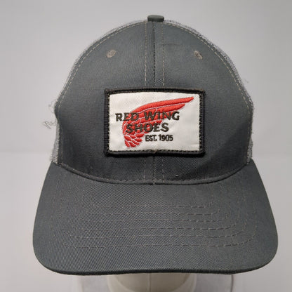 Red Wing Shoes Est 1905 Snapback Trucker Hat Gray One Size Adjustable Mesh Back