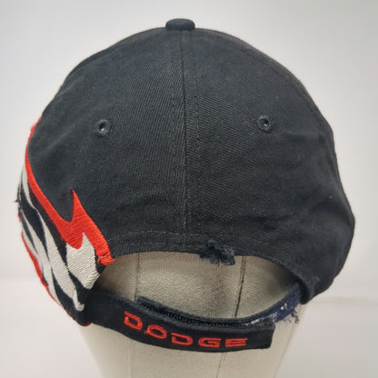 Dodge Baseball Cap Black Red White OSFM Checkered Racing Ram Logo Strapback Hat