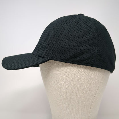 adidas Baseball Cap Black XL Stretch Fit Textured Mesh Performance Sport Hat