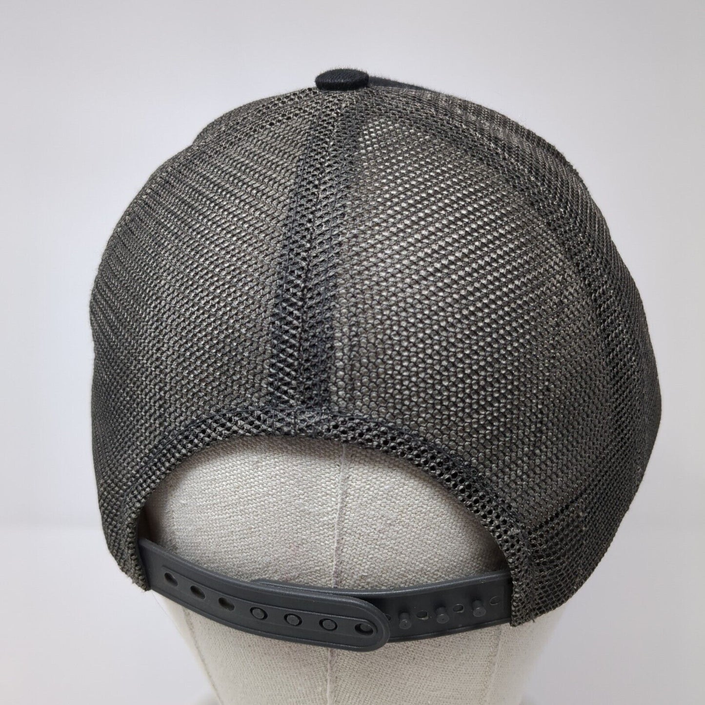 Idaho Snapback Trucker Hat Black OS Adjustable Mesh Back Arcadian Outfitters