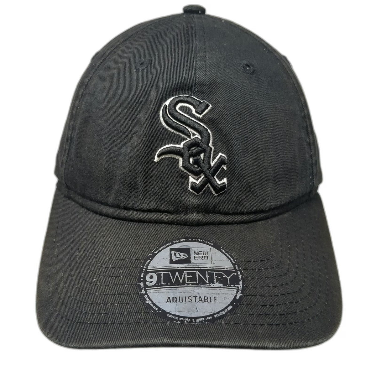 Chicago White Sox MLB New Era Baseball Cap Black One Size Adjustable Strap Hat