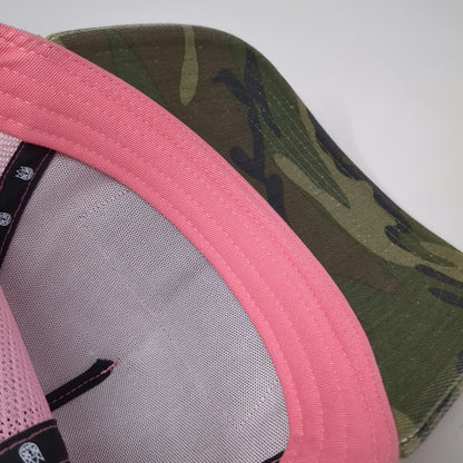 Cult of Individuality Pink Camo Trucker Hat One Size Slogan Patch Mesh Back