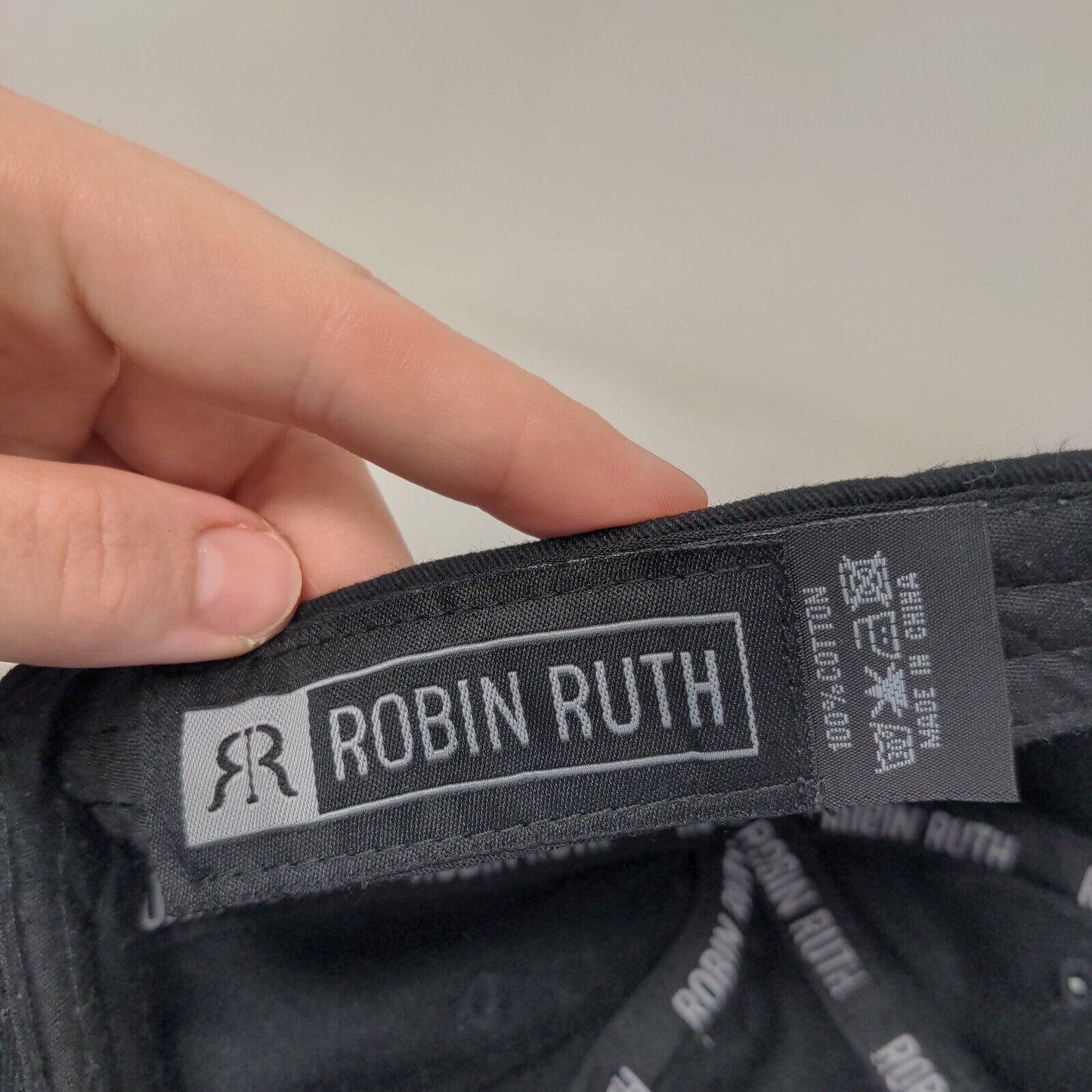 Punta Cana Patch Slideback Hat Black One Size Embroidered Robin Ruth