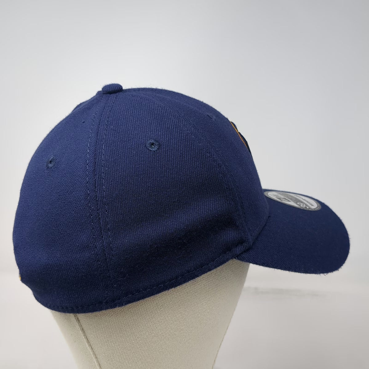 Milwaukee Brewers MLB New Era Baseball Cap Blue L 39THIRTY Stretch Fit Logo Hat