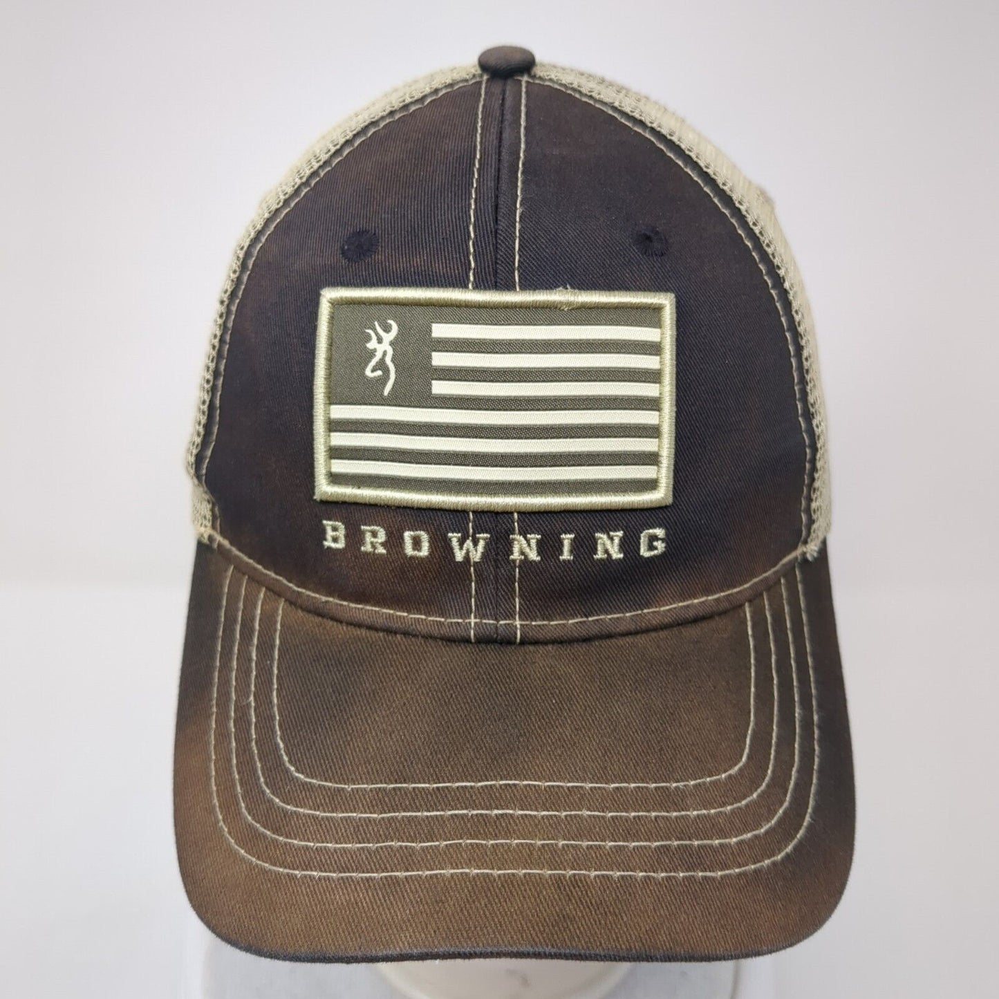 Browning Snapback Trucker Hat Multi One Size Mesh Back Colorblock