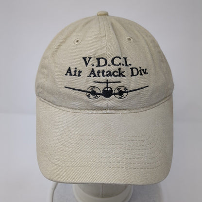 VDCI Air Attack Divison Fight Grew Gaddis Strapback Hat Tan Embroidered Plane