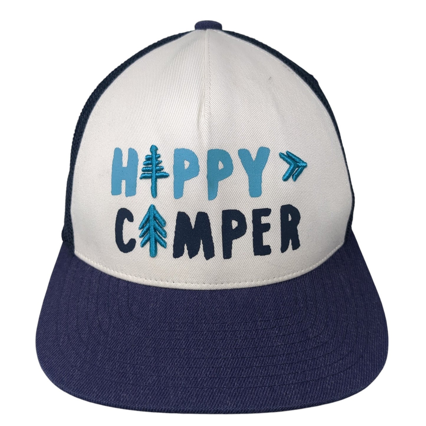 Happy Camper Trucker Hat Blue One Size Adjustable Mesh Back Outdoor Research