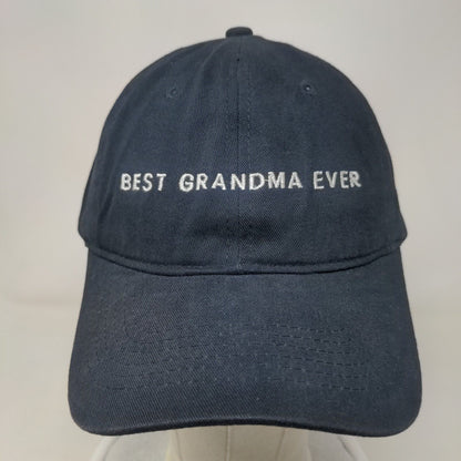 Best Grandma Ever Adult Slideback Hat Blue 57-61 cm Embroidered Port & Company