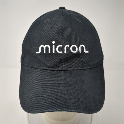 Micron Slideback Hat Black One Size Adjustable Embroidered Vent Holes