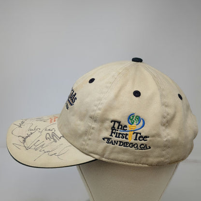 Ahead Pro First Tee San Diego Golf Baseball Cap Beige OSFM Hat Autographed