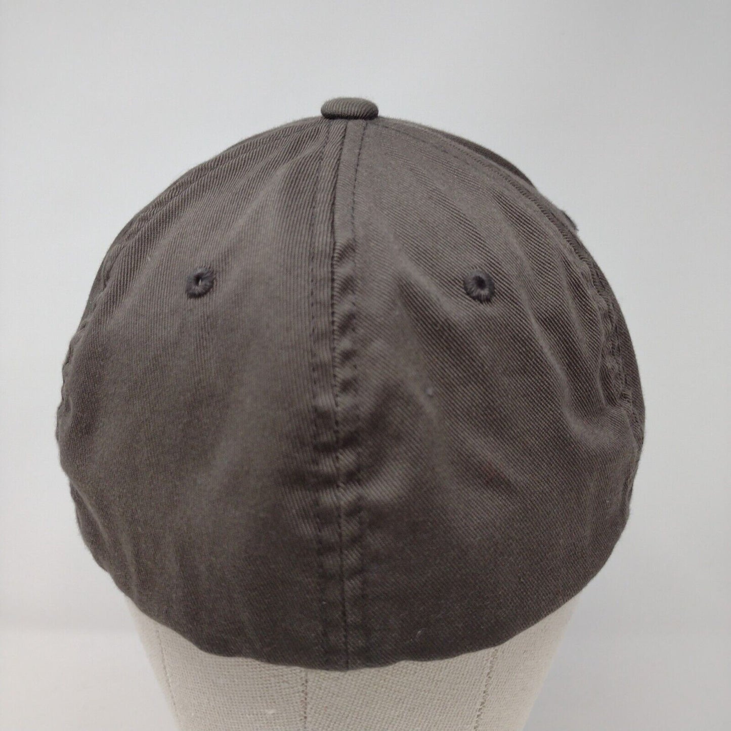 WLS Embroidered Fitted Hat Gray Large-XL Solid Flexfit Yupoong