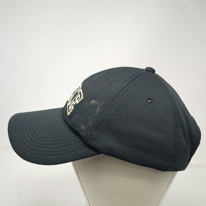 Nike Baseball Cap Black One Size Strapback Gold Embroidered Collegiate Logo Hat