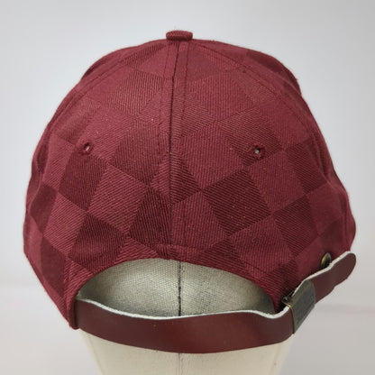 Nissin Wilbur-Ellis Trucker Red Hat One Size Rope Strapback Checkerboard Logo