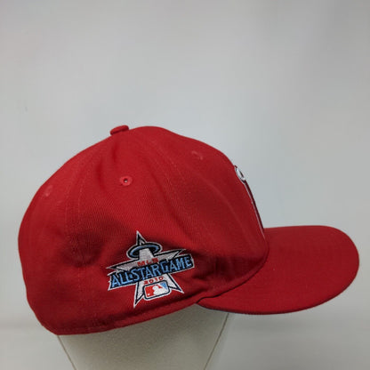 Anaheim Angels Fitted Hat Red 7 1/2 Embroidered Logo New Era 59Fifty Cooperstown