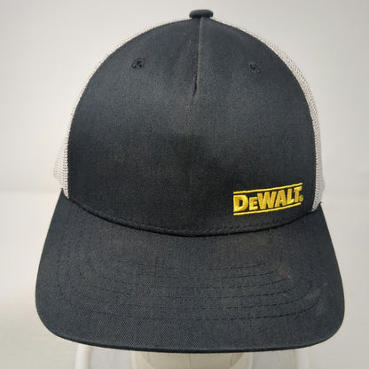 DeWalt Trucker Hat Black One Size Gray Mesh Back Snapback Logo Workwear Tools