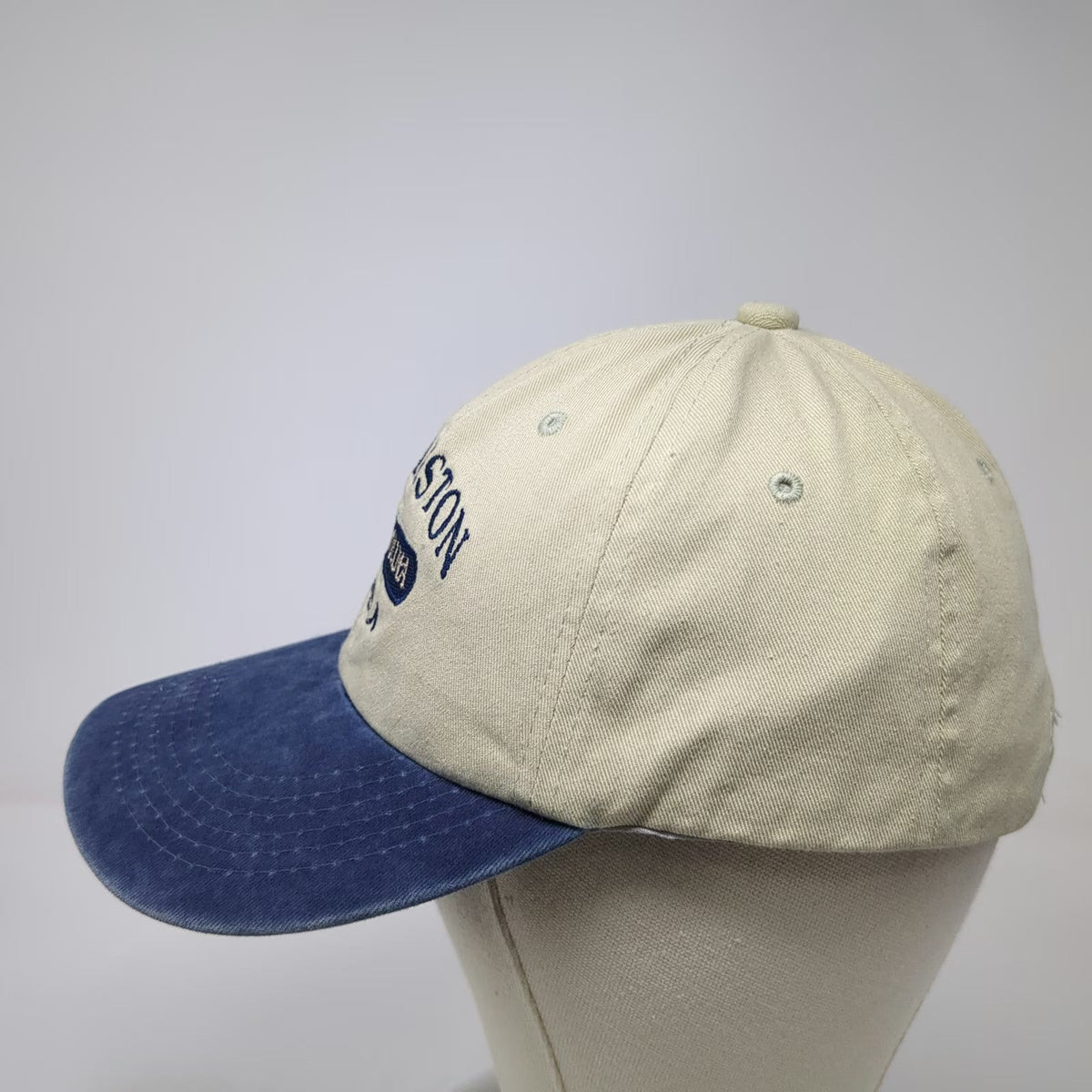 Sunkiss Kap Baseball Cap Beige Blue One Size Charleston South Carolina USA Hat