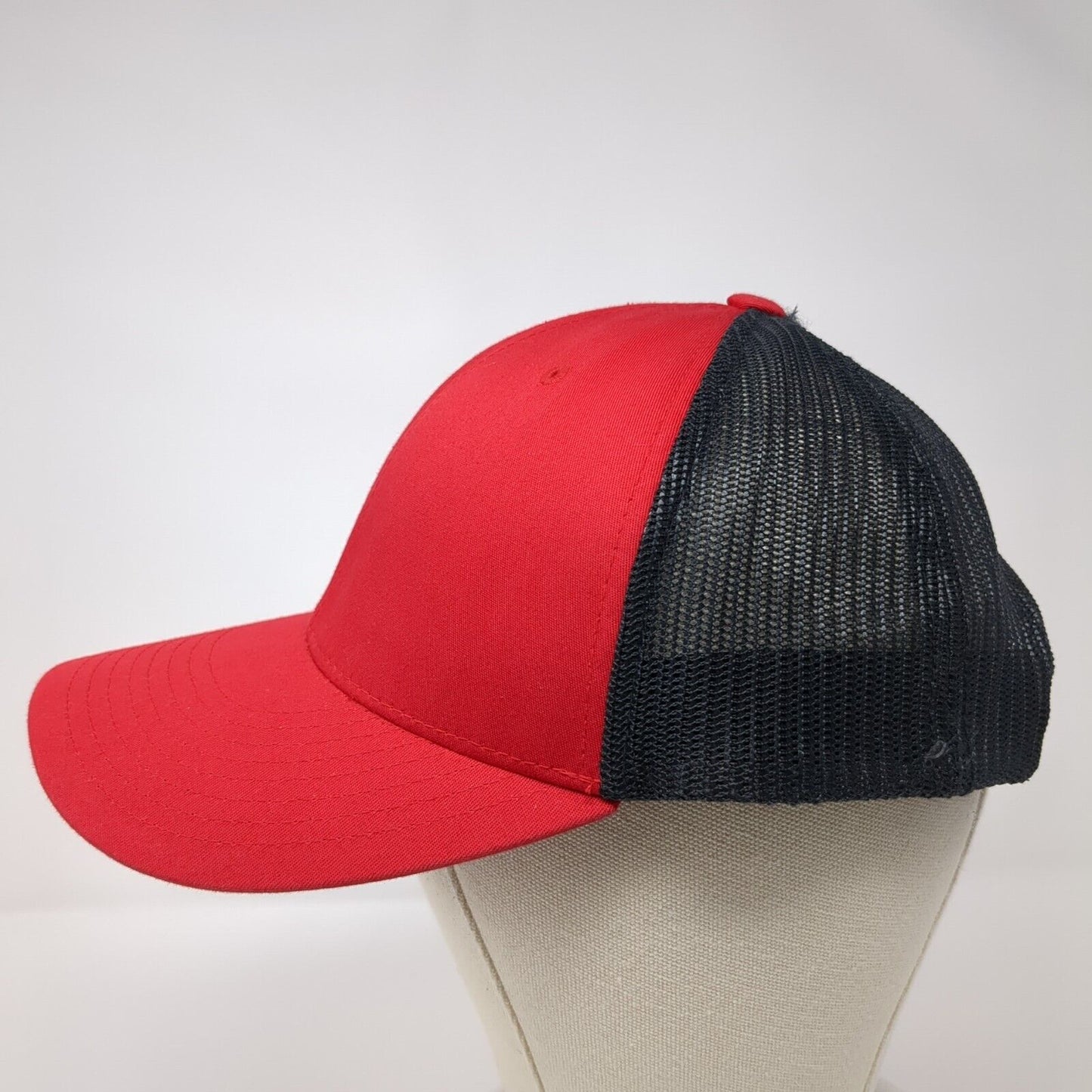 Richardson 112 Snapback Mesh Back Trucker Hat Red OSFA Colorblock
