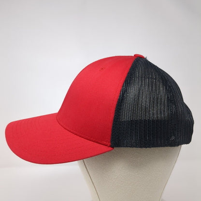 Richardson 112 Snapback Mesh Back Trucker Hat Red OSFA Colorblock