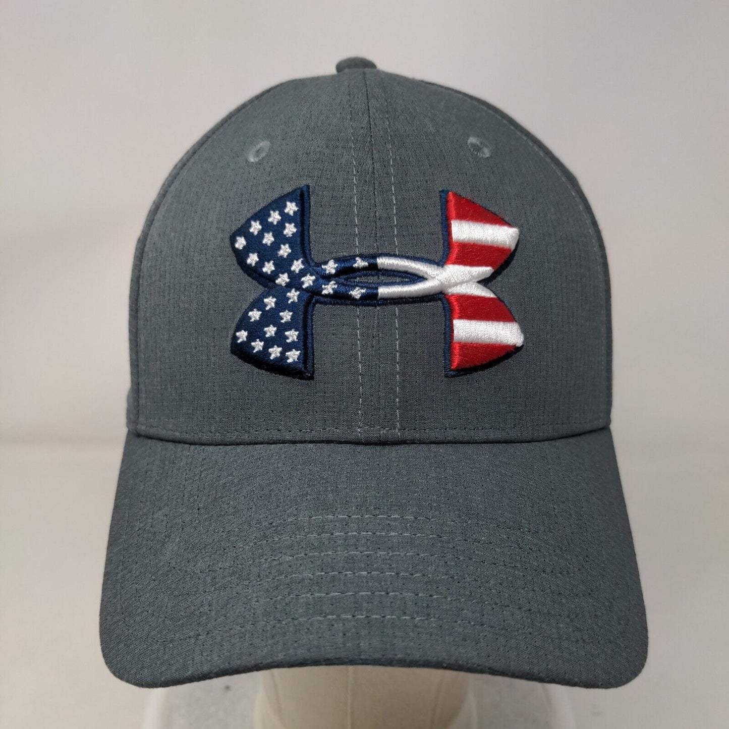 Under Armour Freedom Blitzing Fitted Hat Gray L/XL Pro Fit Embroidered