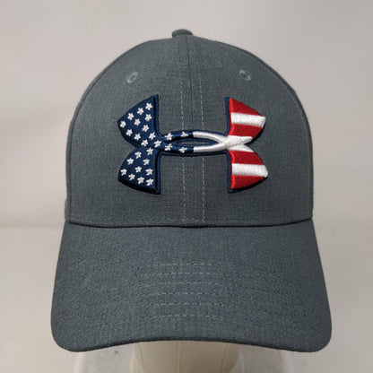 Under Armour Freedom Blitzing Fitted Hat Gray L/XL Pro Fit Embroidered