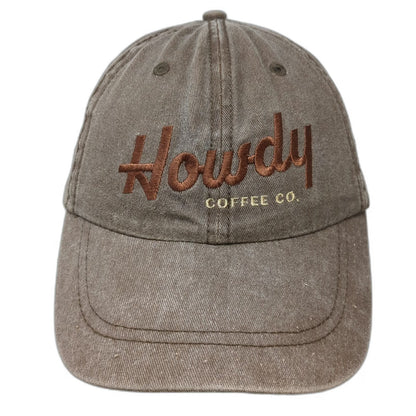 Sportsman Baseball Cap Brown One Size Howdy Coffee Co Cotton Slideback Hat