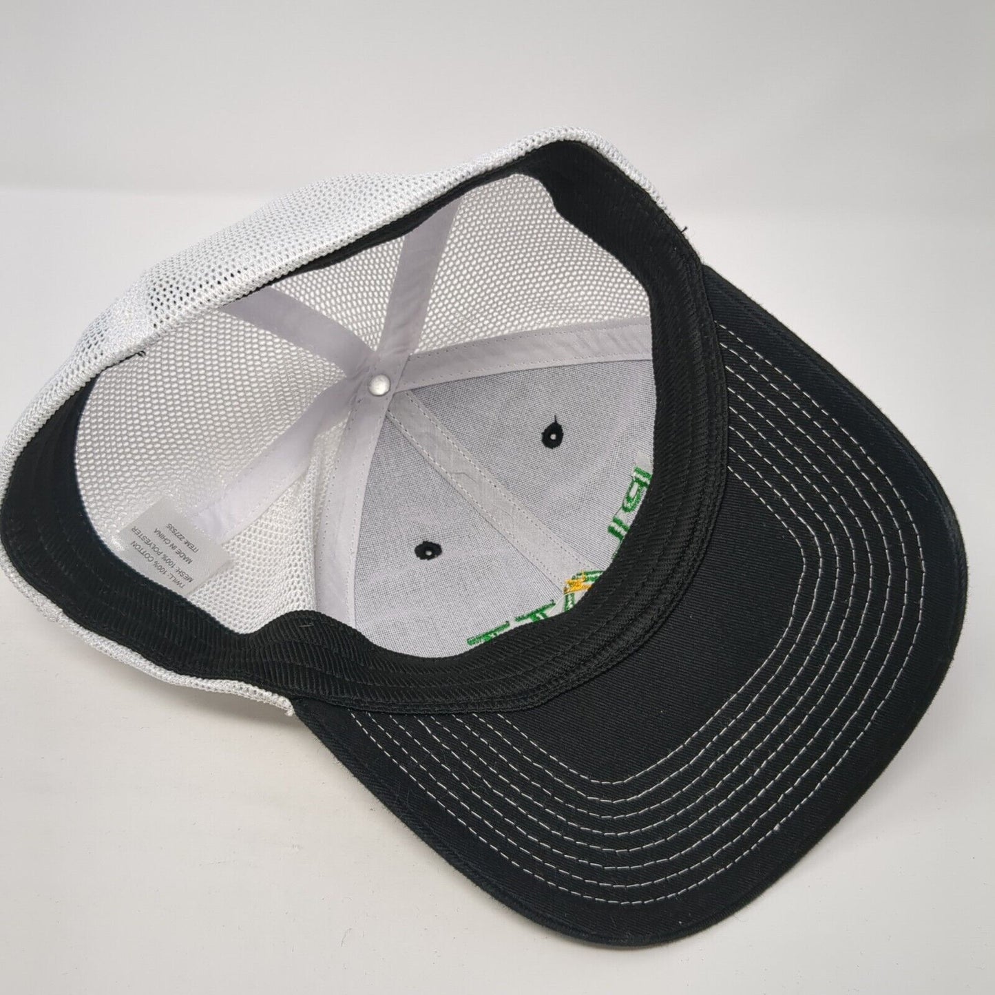 Platt Fitted Trucker Hat Black One Size Mesh Back 6 Panel Colorblock