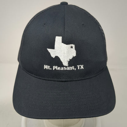 Richardson Trucker Hat Black OSFM Mt. Pleasant TX Texas Embroidered Mesh Back