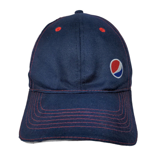 Soda Gear Men's Strapback Hat Blue Adjustable Embroidered Pepsi Logo Polyester