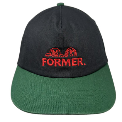 Former Baseball Cap Black Green One Size Graphic Embroidered Slideback Hat