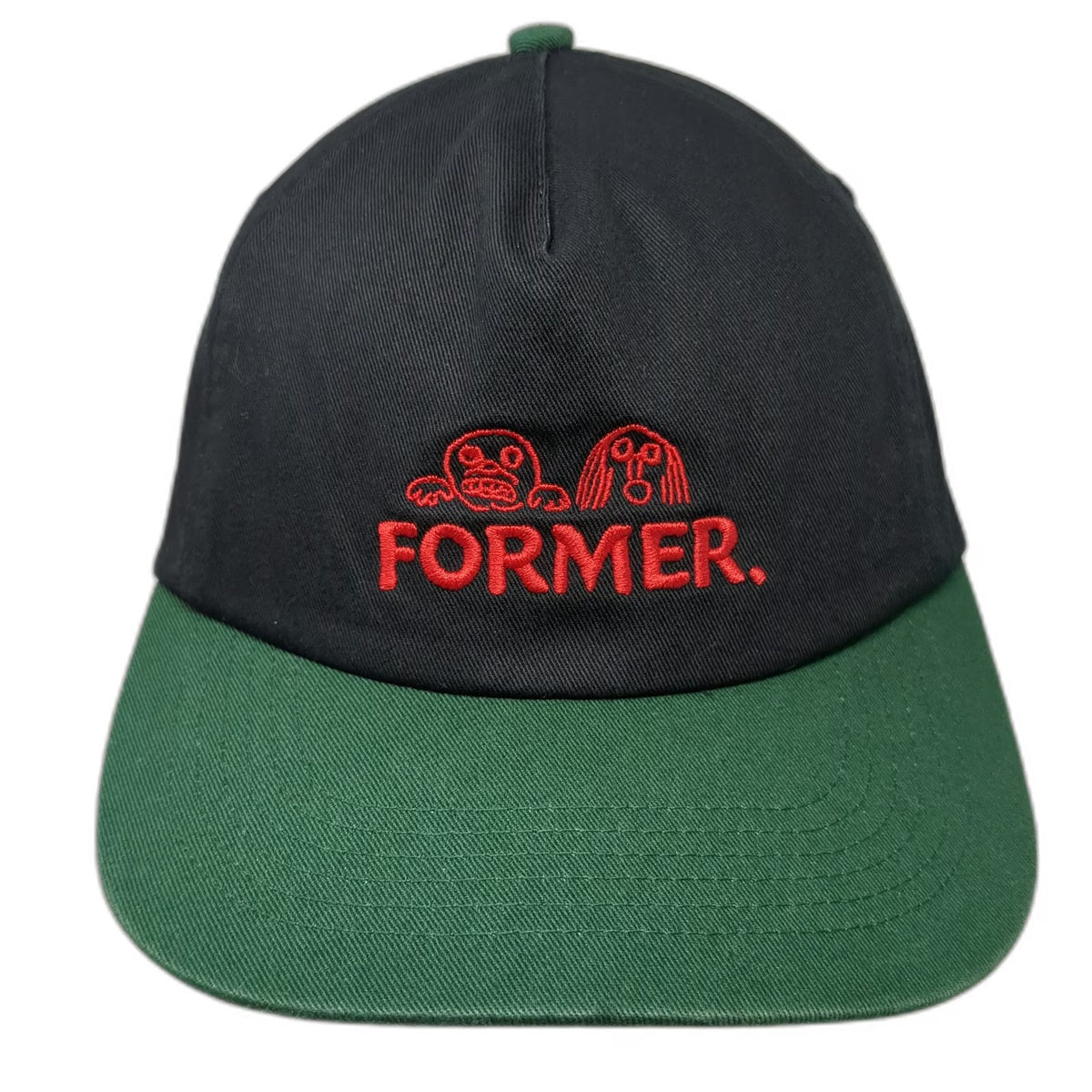 Former Baseball Cap Black Green One Size Graphic Embroidered Slideback Hat