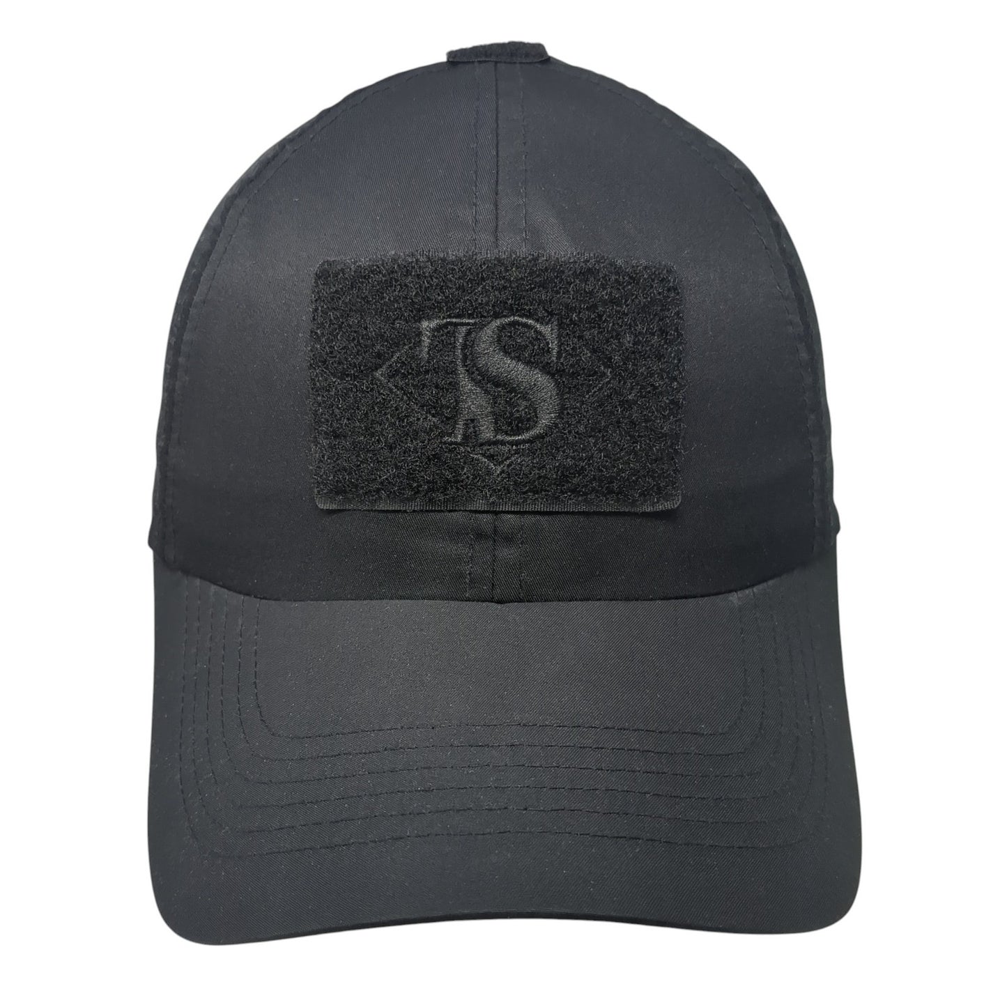 Unbranded Strapback Hat Black One Size Adjustable Embroidered Laser Cut