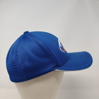 Optimist Football Fitted Trucker Hat Blue S/M Embroidered Mesh Back Richardson