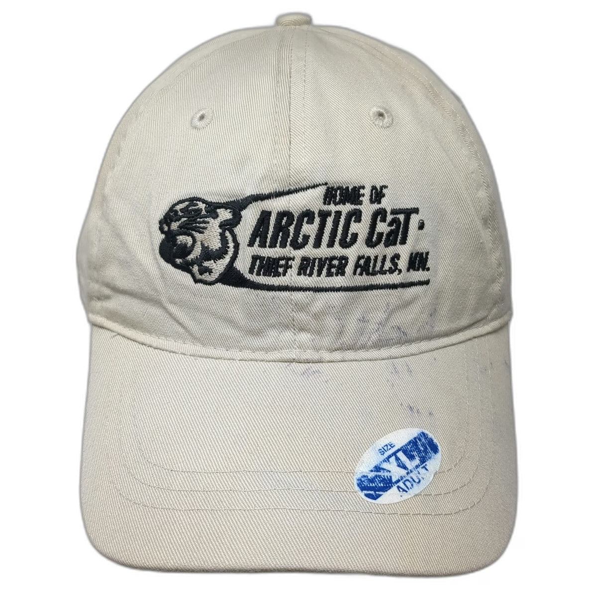J. America Arctic Cat Thief River Falls Beige Baseball Cap One Size Hat Cotton
