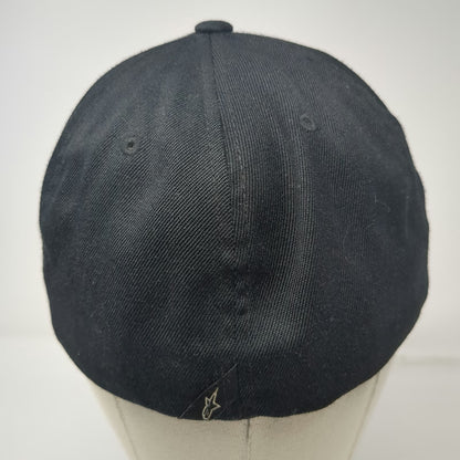 Alpinestars Baseball Cap Black 7 1/4 Astars Logo Flexfit Motorsports Gear Hat