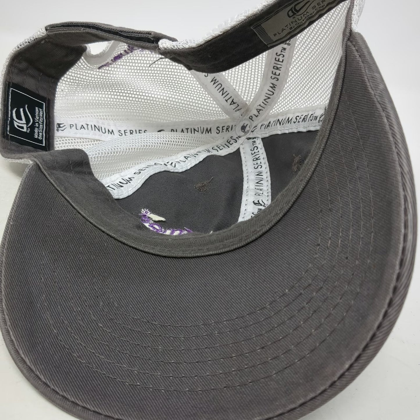 Outdoor Cap Baseball Cap Gray White One Size March of Dimes Mesh Strapback Hat