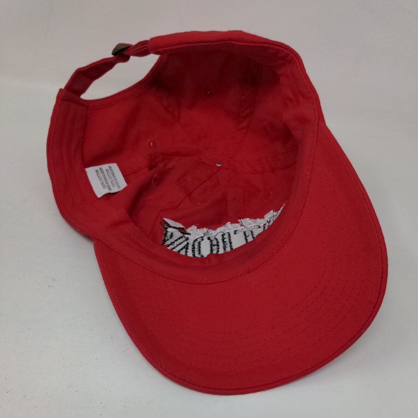 Bulldogs Nation Slideback Hat Red One Size Adjustable Embroidered Vented Holes