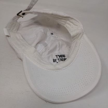 Don't Forget To Smile Slideback Hat White OS Adjustable Embroidered 6 Panel