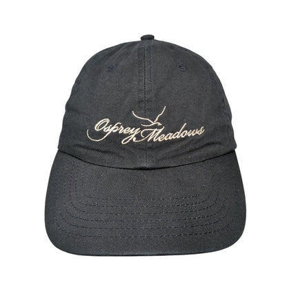Osprey Meadows Slideback Hat Black OSFM Adjustable Embroidered 6 Panel Cotton