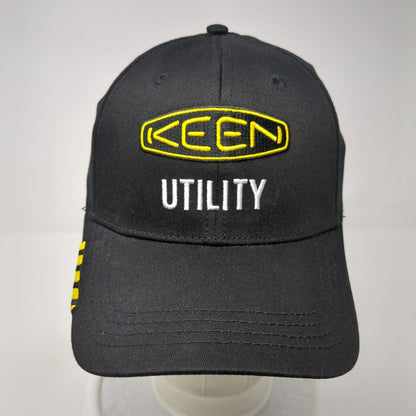 Keen Utility Fitted Hat Black One Size Lightweight Embroidered 6 Panel Cotton